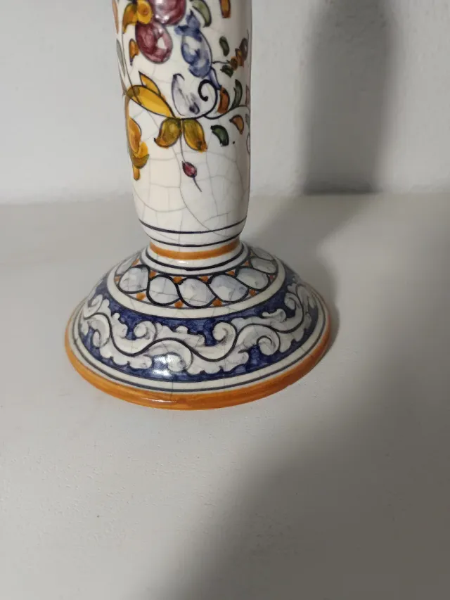 Portavelas cerámica Talavera multicolor