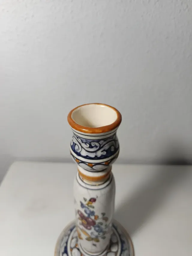 Portavelas cerámica Talavera multicolor