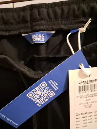 Pantalón chándal niño Jack & Jones negro T. 10años