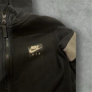 Sudadera Nike Air con cremallera negra y gris