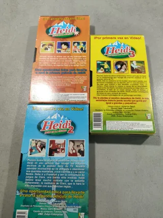 3 Películas Heidi VHS (Español)