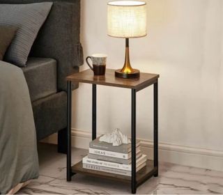 Mesa auxiliar 2 niveles madera