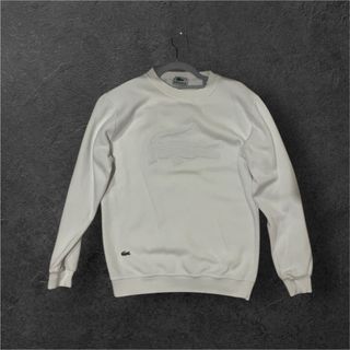Sudadera Lacoste Blanca Logo Cocodrilo