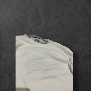 Sudadera Lacoste Blanca Logo Cocodrilo