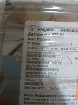 Disco Duro Seagate Barracuda ATA IV 20GB