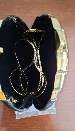 Bolso de fiesta vintage negro y dorado