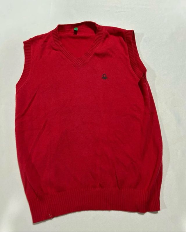 Chaleco Rojo Benetton Talla Única