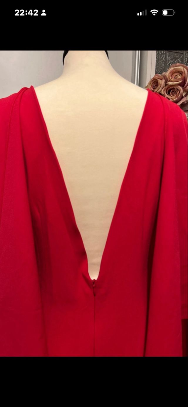 Macacão vermelho elegante tamanho L