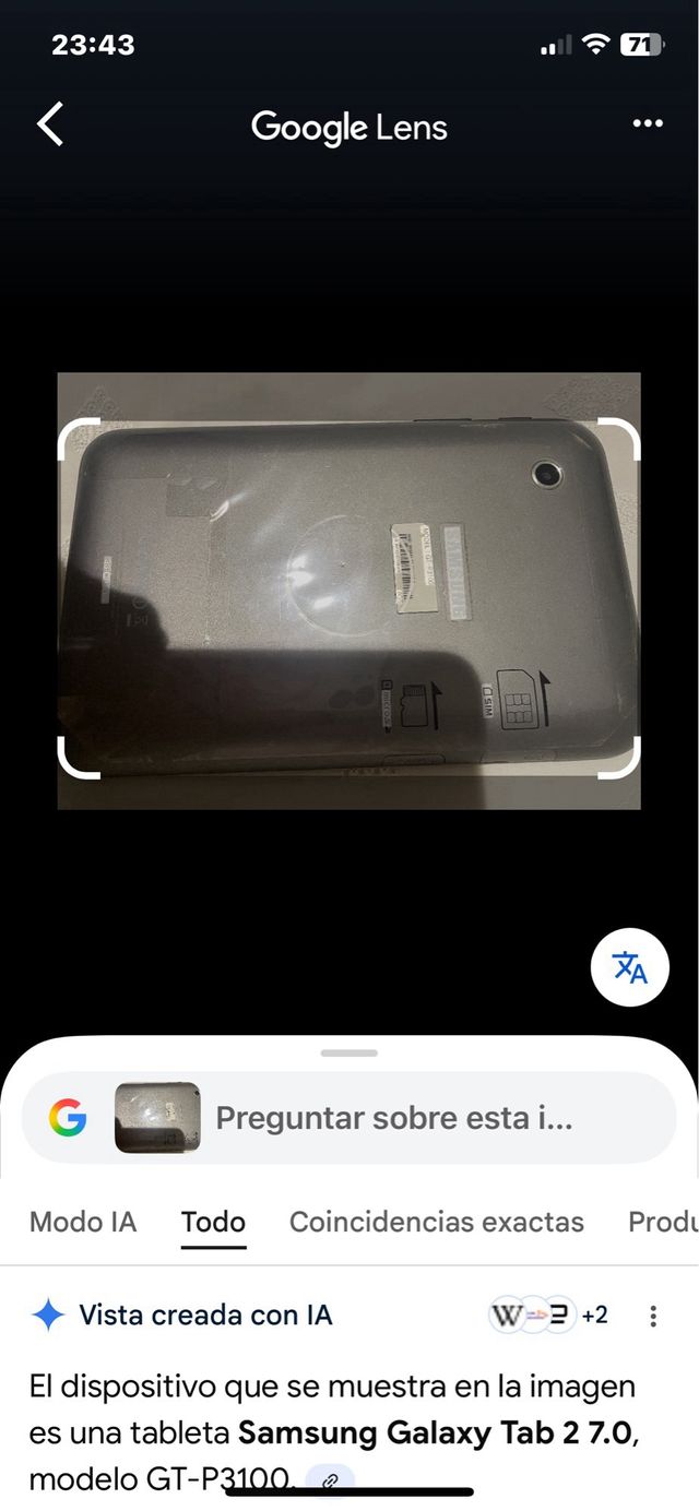 Samsung Galaxy Tab 2 7.0 Negra