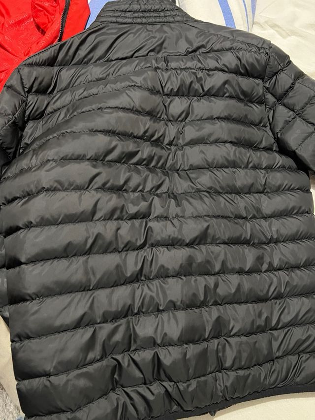 Casaco acolchoado Diesel preto e turquesa