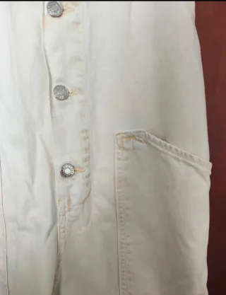 Peto Mango botones color crema/amarillo