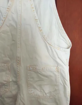 Peto Mango botones color crema/amarillo