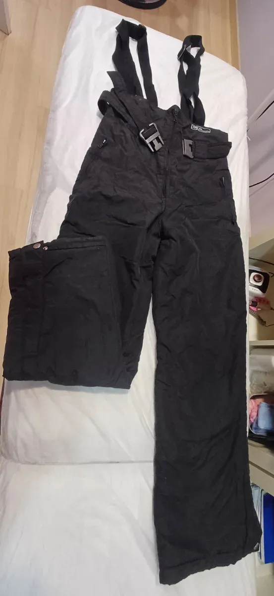 Pantalón de esquí negro con tirantes