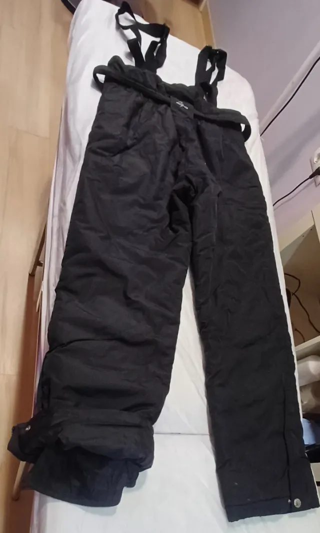 Pantalón de esquí negro con tirantes