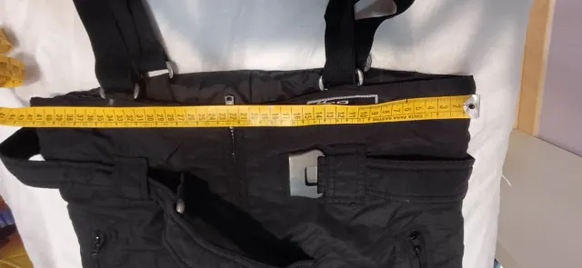 Pantalón de esquí negro con tirantes