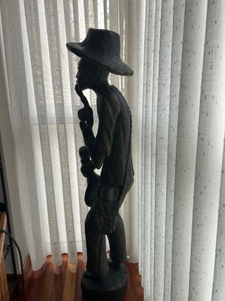 Figura de madera segador caña de azúcar