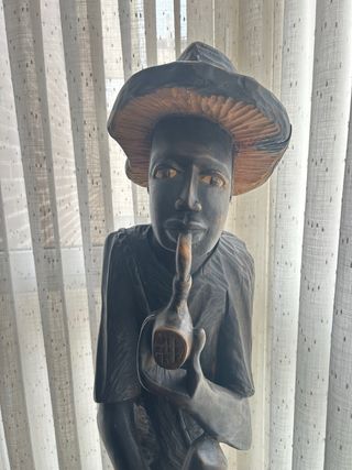 Figura de madera segador caña de azúcar