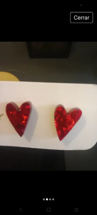 Pendientes Corazón Rojo Vinuesa