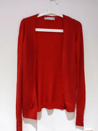 Chaqueta de punto Zara Roja Talla XS