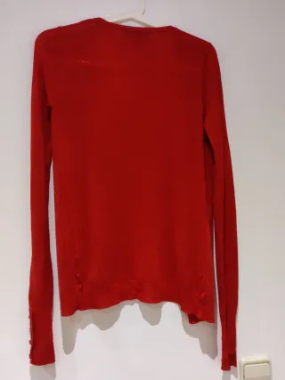 Chaqueta de punto Zara Roja Talla XS
