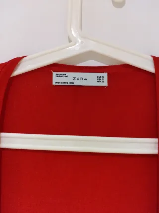 Chaqueta de punto Zara Roja Talla XS