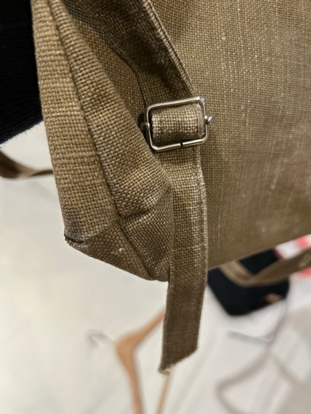 Bolso saco lino verde caqui