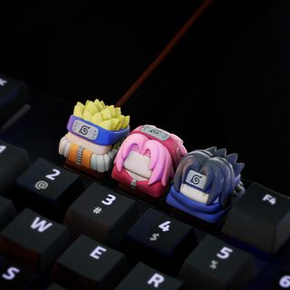 Keycaps Naruto, Sasuke, Sakura - Teclas Ordenador