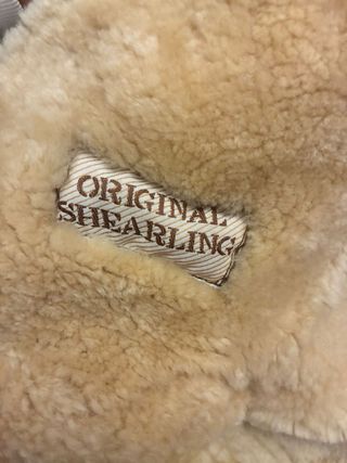 Chaqueta piel aviador mujer marrón