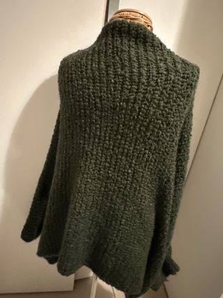 Cardigan verde oversize