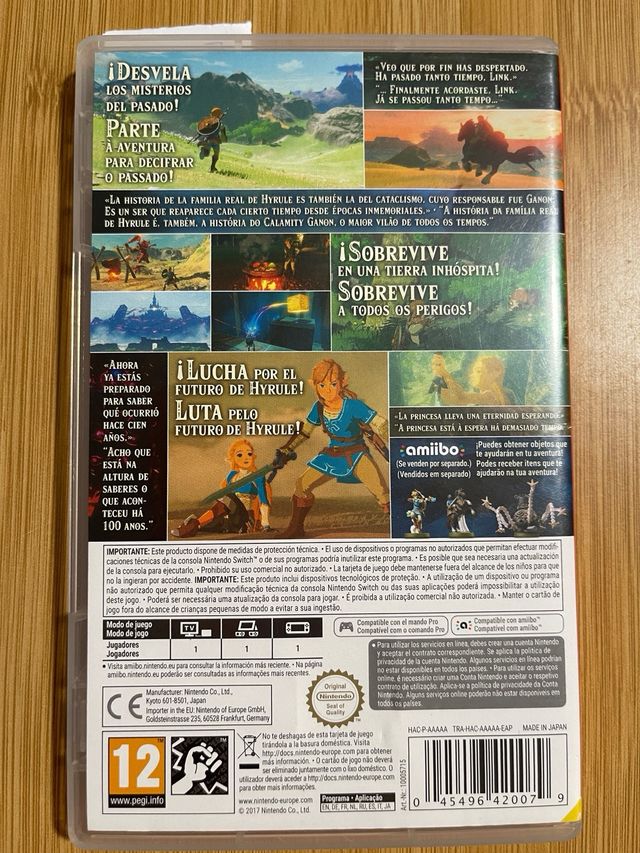 Zelda Breath of the Wild Nintendo Switch