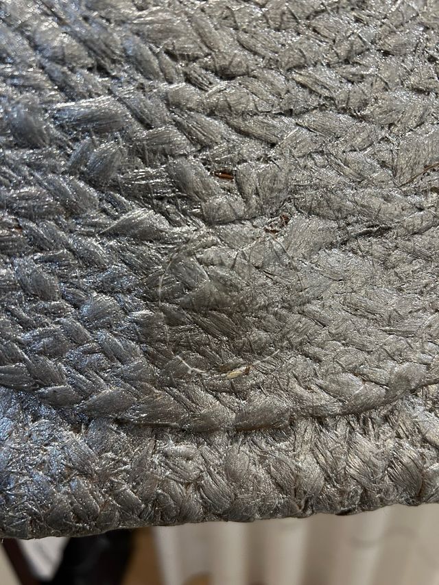 Bolso de mano plata esparto