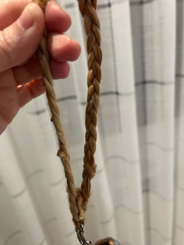 Bolso de mano plata esparto