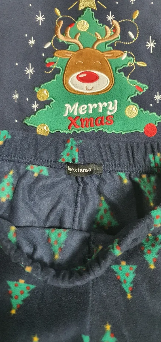 Pijama Navidad Niño/Niña Talla 12