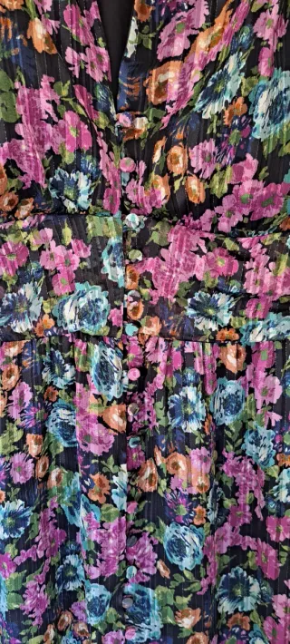 Vestido corto Zara flores manga larga