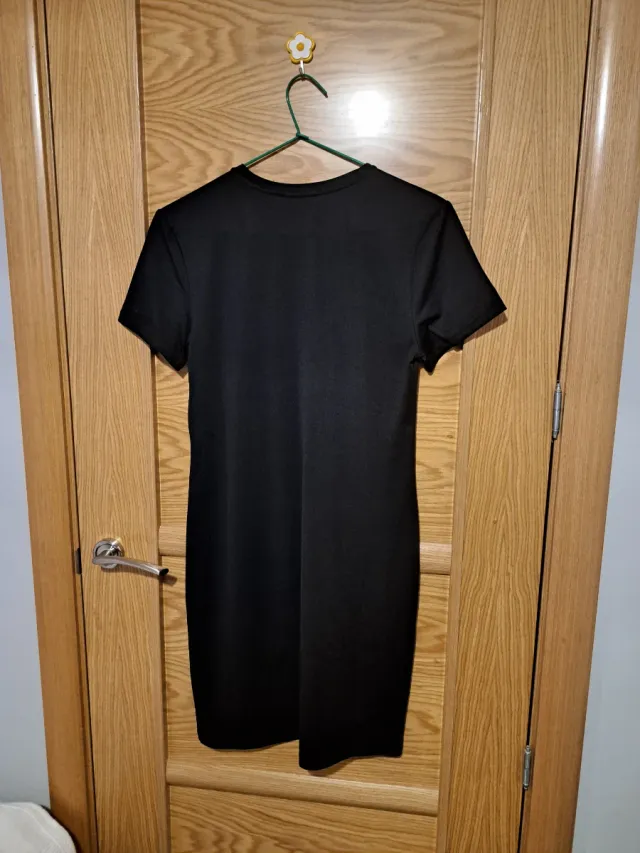 Vestido Negro Manga Corta