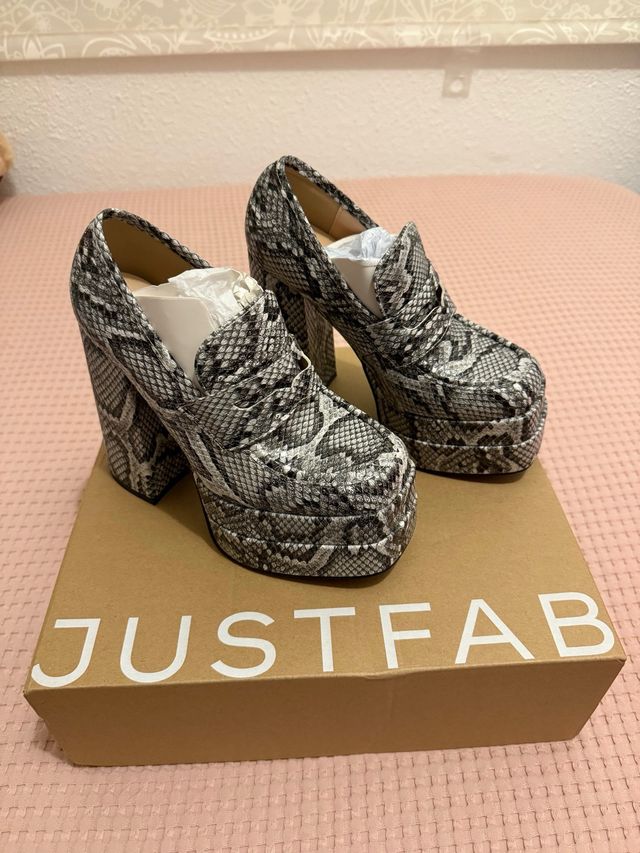 Mocasines Just Fab Tacón Margaux