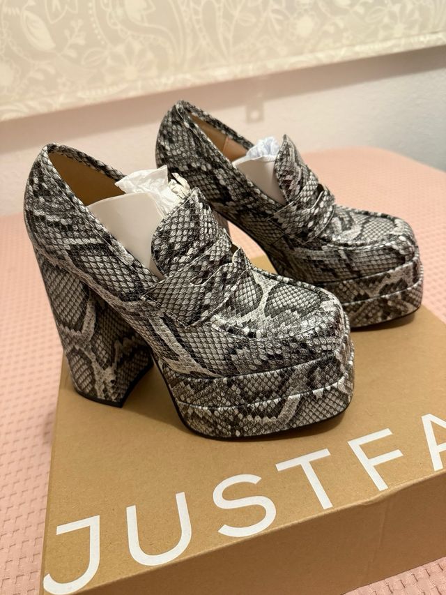 Mocasines Just Fab Tacón Margaux