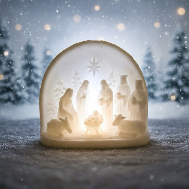 Nacimiento Navideño blanco