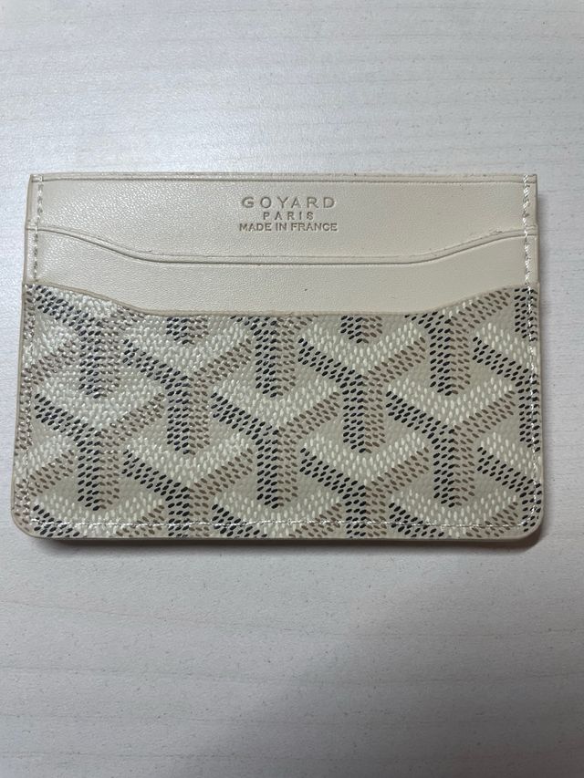 Billetera Goyard Beige y Blanca