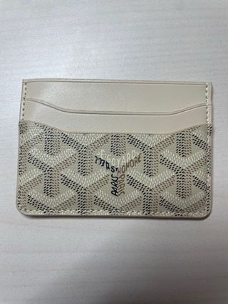 Billetera Goyard Beige y Blanca