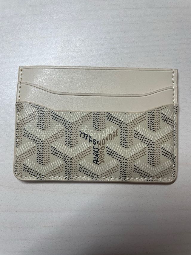 Billetera Goyard Beige y Blanca