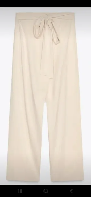 Pantalón tipo pareo beige