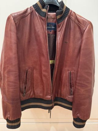 Chaqueta Bomber Piel Harmont & Blaine Marrón Tal L