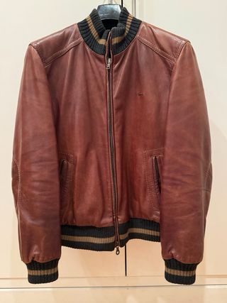 Chaqueta Bomber Piel Harmont & Blaine Marrón Tal L