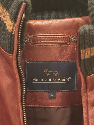 Chaqueta Bomber Piel Harmont & Blaine Marrón Tal L