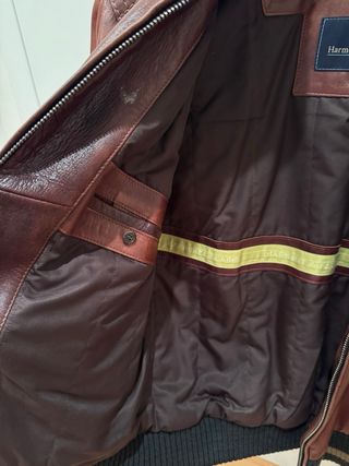 Chaqueta Bomber Piel Harmont & Blaine Marrón Tal L