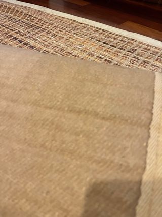 Alfombra de mimbre y bambú