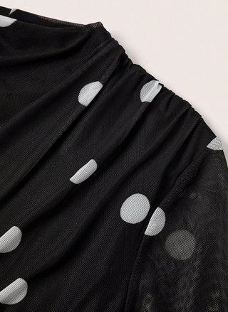 Vestido Ellevyn Malla Lunares Talla Única