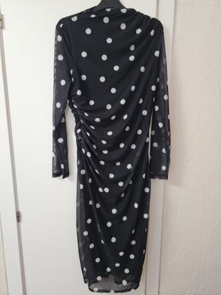 Vestido Ellevyn Malla Lunares Talla Única