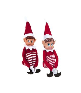 Juego de 2 elfos de Navidad traviesos 30cm NUEVOS
